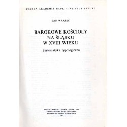 Barokowe kościoły na Śląsku w XVIII wieku. Systematyka typologiczna