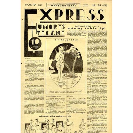 Express Humorystyczny. R.4 (1933). Nr 37 (159) / Marian Dąbrowski (Emden): Z kwiatu na kwiat. Romans Szyller Szkolnik: Z za kul