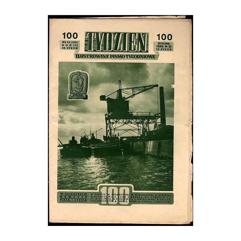 Tydzień. Ilustrowane pismo tygodniowe. R.3 (1948). Nr 24 (100) (27.06.1948)