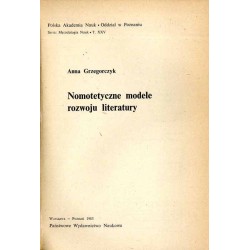 Nomotetyczne modele rozwoju literatury