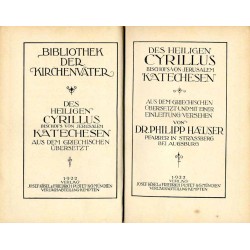 Bibliothek der Kirchenväter. Eine Auswahl Patristischer Werke in deutscher übersetzung. Reihe 1. B. 41: Cyrillus von Jerusalem: