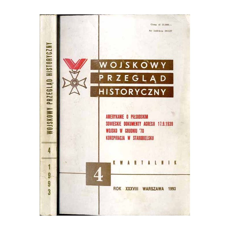 Wojskowy Przegląd Historyczny. R. 38 (1993). Nr 4 (146) (Październik - Grudzień 1993)