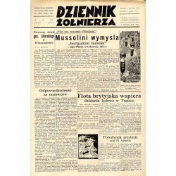 Dziennik Żołnierza. [...] Pismo żołnierzy I. Korpusu Panc.-Motorowego. R.3 (1942). Nr 180 (713) (3 grudnia 1942)