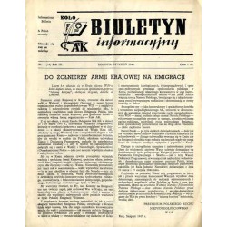 Biuletyn Informacyjny. Koło AK. R.3 (1948). Nr 1 (14) (Styczeń 1948)