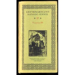 Antykwaryczny katalog-cennik. 17, Varsoviana III