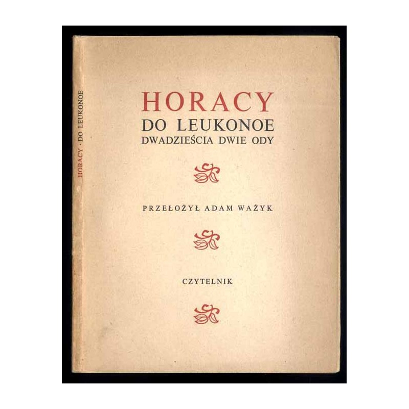 Do Leukonoe. Dwadzieścia dwie ody