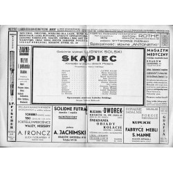 Teatr Miejski im. Juljusza Słowackiego w Krakowie. Sezon 1932-3 / "Skąpiec" Moliera z rolą Ludwika Solskiego