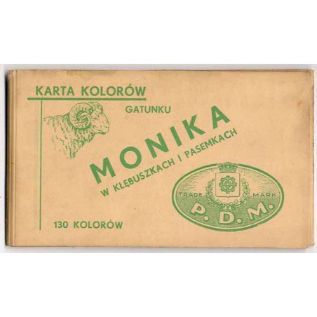 Karta kolorów. Gatunku: Monika w kłębuszkach i pasemkach. 130 kolorów