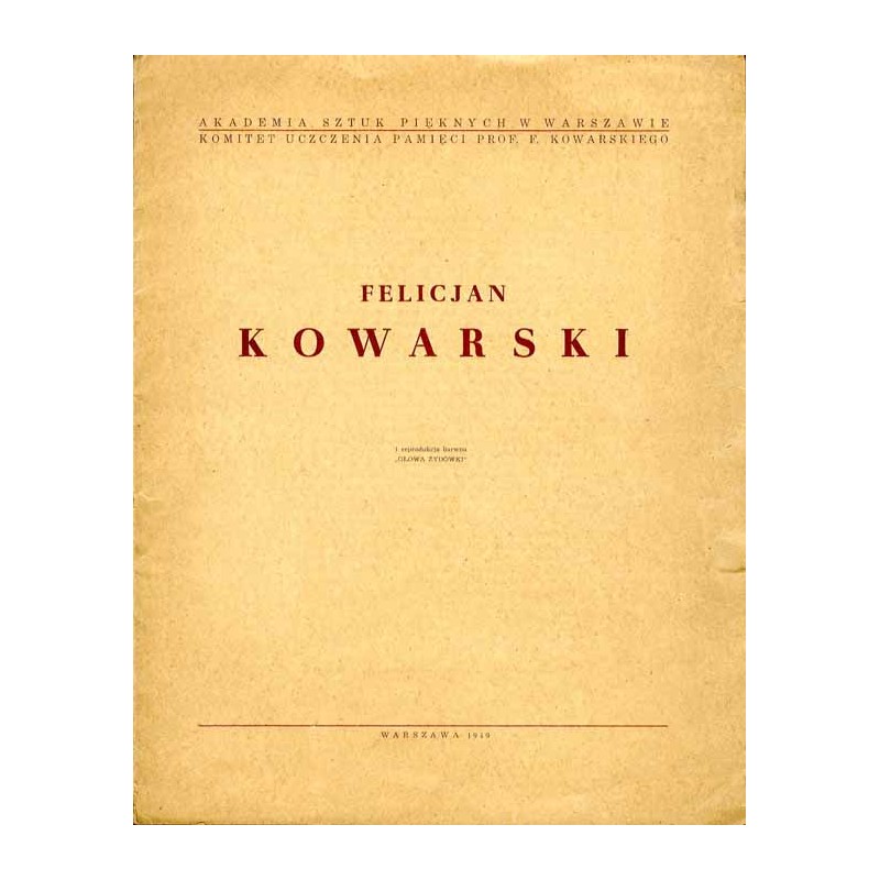 Felicjan Kowarski. 1 reprodukcja barwna "Głowa Żydówki"