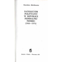 Katolicyzm polityczny w Republice Federalnej Niemiec. 1966-1976