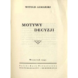 Motywy decyzji