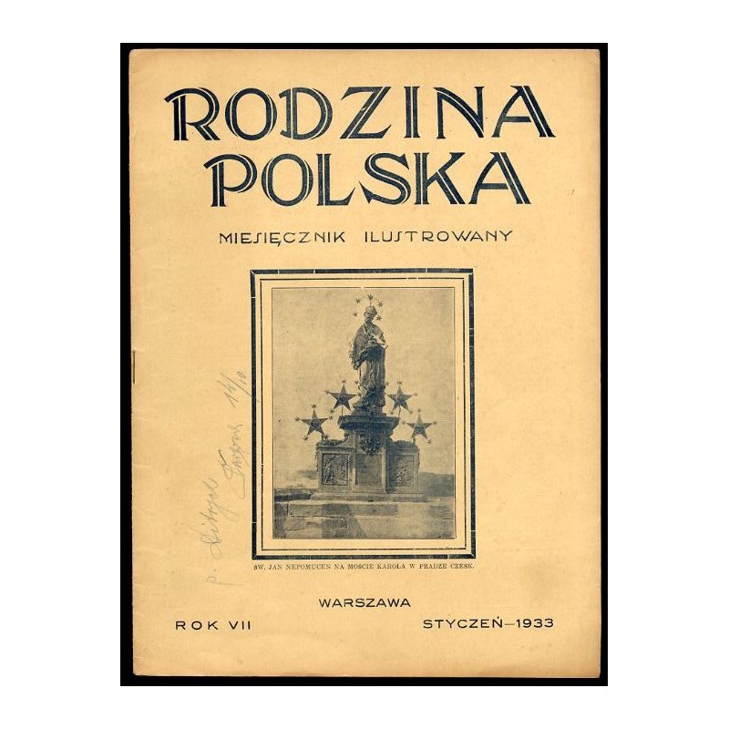 Rodzina Polska. Miesięcznik ilustrowany. R.7 (1933). Nr 1 (Styczeń 1933)