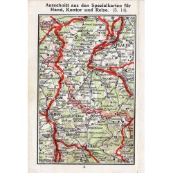 Vebersicht über Mittelbach's Kartenwerke für Automobil-u.Radfahrer, Kontor u. Reise