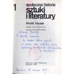 Społeczna historia sztuki i literatury. 2t. w 2 vol