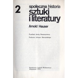 Społeczna historia sztuki i literatury. 2t. w 2 vol