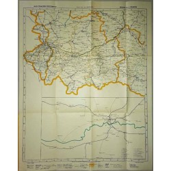 Mapa połączeń pocztowych Rzeczypospolitej Polskiej. Podziałka 1:600.000. Stan z dnia 1-go czerwca 1937 r. Arkusz 4-ty - Kraków