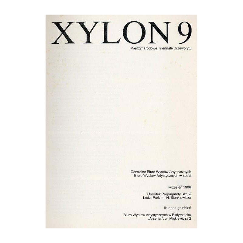 Xylon 9. Międzynarodowe Triennale Drzeworytu