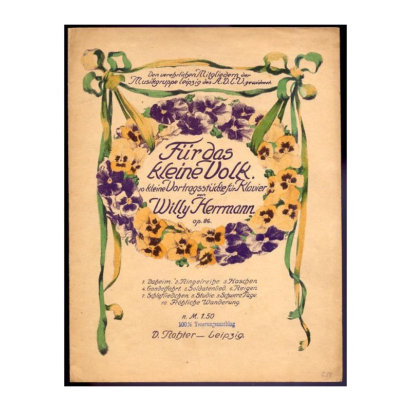 Für das kleine Volk. Zehn kleine Vortragstücke für Klavier. Op. 86