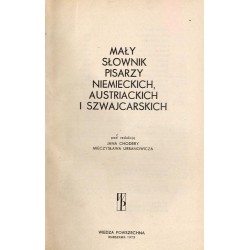 Mały słownik pisarzy niemieckich, austriackich i szwajcarskich