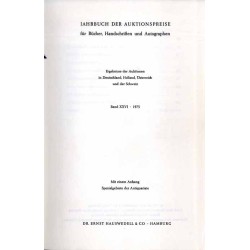 Jahrbuch der Auktionspreise für Bücher, Handschriften und Autographen. Ergebnisse der Auktionen in Deutschland, Holland, Österre