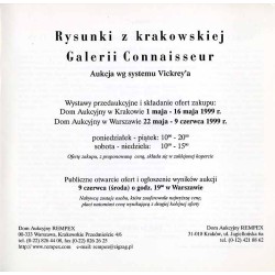 Dom Aukcyjny Rempex Rysunki z krakowskiej Galerii Connaisseur. Aukcja wg systemu Vickrey'a