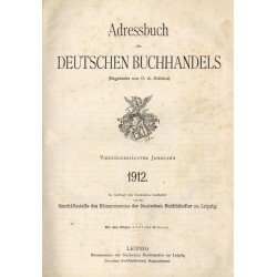 Adressbuch des Deutschen Buchhandels. 74. Jahrgang 1912