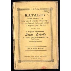 [Księgarnia Antykwarska Leona Bodeka we Lwowie przy ul. Ormiańskiej l.3]. Katalog dzieł naukowych historycznych polskich, teolog