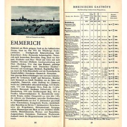 Der Rhein. Kleiner Führer durch das Rheintal mit Gasthofverzeichnis und den Fahrplänen der Rheindampfer. Ausgabe 1933