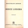 Rzecz ludzka. Poezje