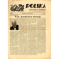 Polska Zbrojna w Kulturę. Dodatek niedzielny "Polski Zbrojnej". R.1 (1937). Nr 38 (12 grudnia 1937) / Andrzej Strug / Warszawa /
