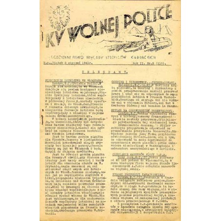 Ku Wolnej Polsce. Codzienne pismo Brygady Strzelców Karpackich. R.2 (1941). Nr 3 (110) (3 styczeń 1941)