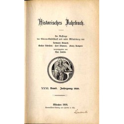 Historisches Jahrbuch. Im Auftrage der Görres-Gemeinschaft. B.31. Jahrgang 1910