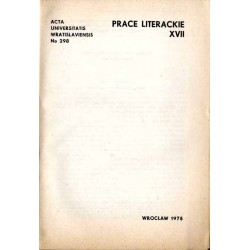 Acta Universitatis Wratislaviensis. Prace Literackie. Nr 17 (1975)