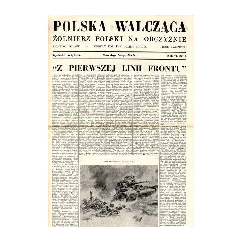 Polska Walcząca - Żołnierz Polski na Obczyźnie. Fighting Poland. Weekly for the Polish Forces. R.6 (1944). Nr 5 (5 lutego 1944)