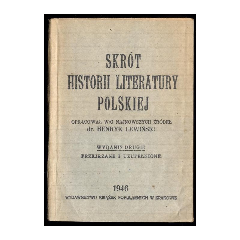 Skrót historii literatury polskiej