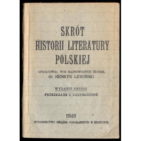 Skrót historii literatury polskiej