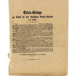 [Ratiborer Kreisblatt 1896] Extra-Beilage zu Stück 52 des Ratiborer Kreis-Blattes pro 1896