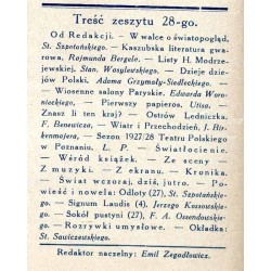 Tęcza. Ilustrowane pismo tygodniowe. R. 2 (1928). Z. 28 (14 lipca 1928) / Stanisław Sawiczewski / Listy Heleny Modrzejewskiej /