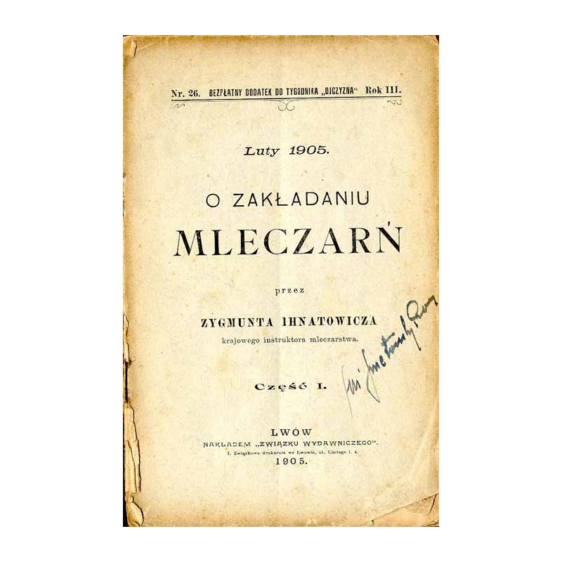 O zakładaniu mleczarń. Cz. 1