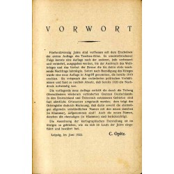 Verkehrs-Taschen-Atlas von Deutschland. Österreich, den ehemals deutschen Ländern und den anliegenden Grenzgebieten. Maßstab 1: