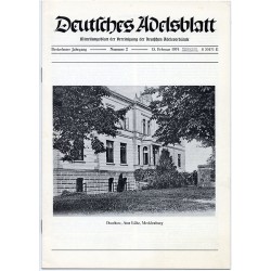Deutsches Adelsblatt. 13. Jahrgang (1974). Nr 2 (15 II 1974) [Daschow, Amt Lübz, Mecklenburg]