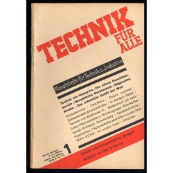 Technik für Alle. Monatshefte für Technik u. Industrie. 22. Jahrgang (1935/36). Heft 1