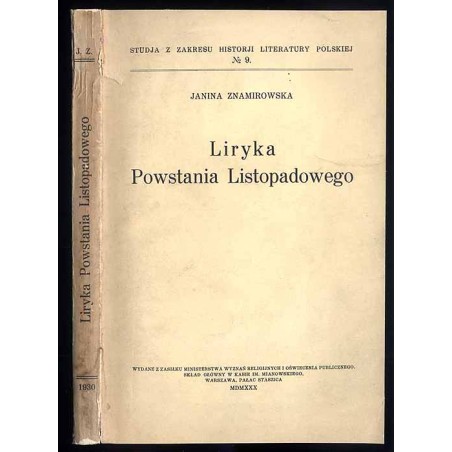 Liryka powstania listopadowego