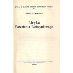 Liryka powstania listopadowego
