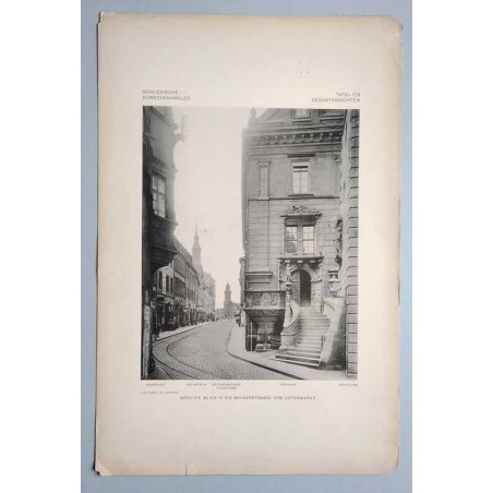 Bilderwerk schlesischer Kunstdenkmäler. Mappe III: Gesamtansichten. Tafel 179: Görlitz [Niemcy]. Blick in die Brüderstrasse vom