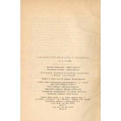 Slovník knihovnických terminů v šesti jazycích: česky - rusky - polsky - anglicky - francouzsky. Slovar' bibliotečnyh terminov n