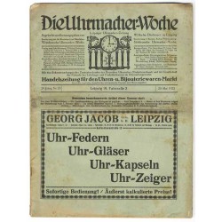 Die Uhrmacher-Woche. Leipziger Uhrmacher-Zeitung. 29. Jahrgang (1922). Nr 20 (20.05.1922)
