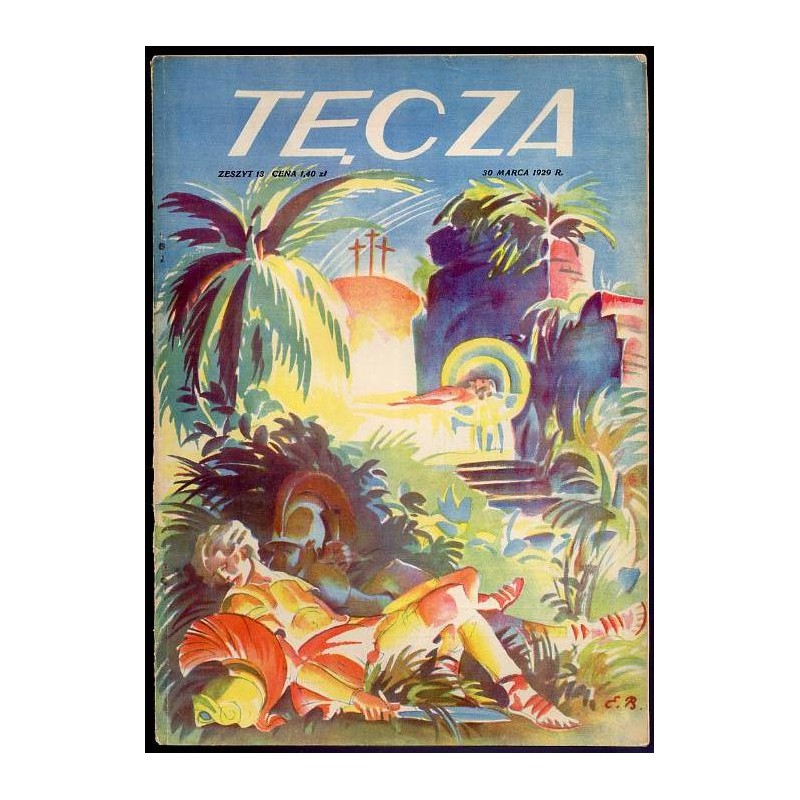 Tęcza. Ilustrowane pismo tygodniowe. R.3 (1929). Z. 13 (30 marca 1929) / Edmund Bartłomiejczyk / drzeworyt Władysław Lam: Głowa