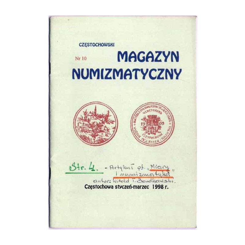 Częstochowski Magazyn Numizmatyczny. Nr 10 (1998)