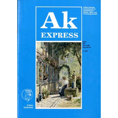 Ak Express. Größte deutsche Fachzeitschrift für Ansichtskarten-, Heimat-, Motiv- und Forschungssammler. (1998). Nr 87 (April-Mai